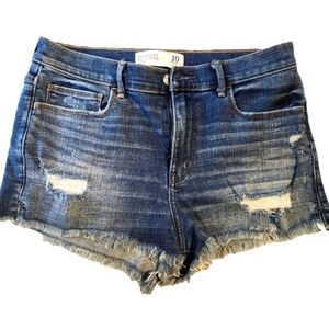 Abercrombie and Fitch high rise Jean short. Size 10